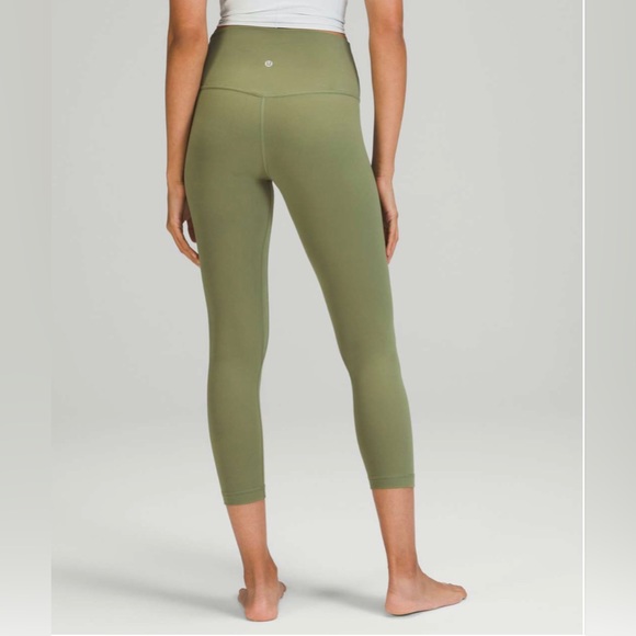 lululemon athletica Pants - Lululemon align high-rise crop 23” leggings SIZE. 4 (Green Twill)